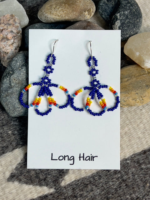 Cherokee Handbeaded Daisy Earrings #4