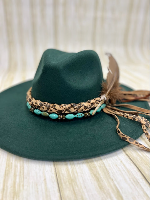 Ladies Hat w/Double Hatband