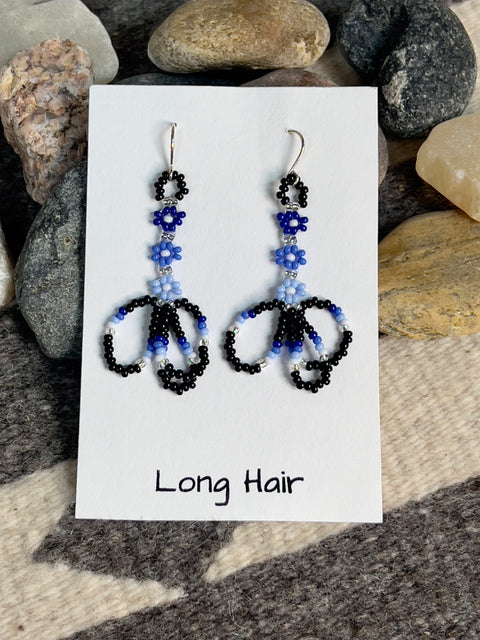 Cherokee Handbeaded Daisy Earrings #9
