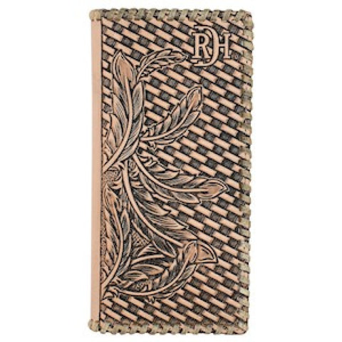 Red Dirt Rodeo Vachetta Leather Rodeo Wallet W/Basketweave
