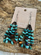 Native Handmade Genuine Turquoise and Stones Earrings. ANHO