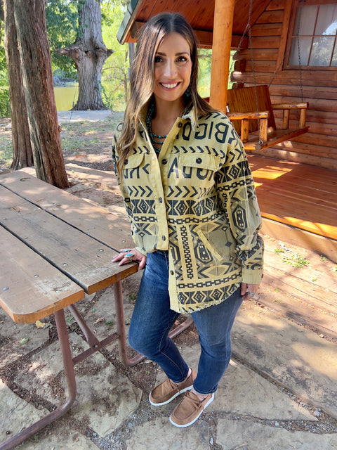 Tribal Button Down MK7287 #160