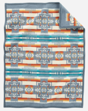 Pendleton Chief Joseph Crib Blanket Slate